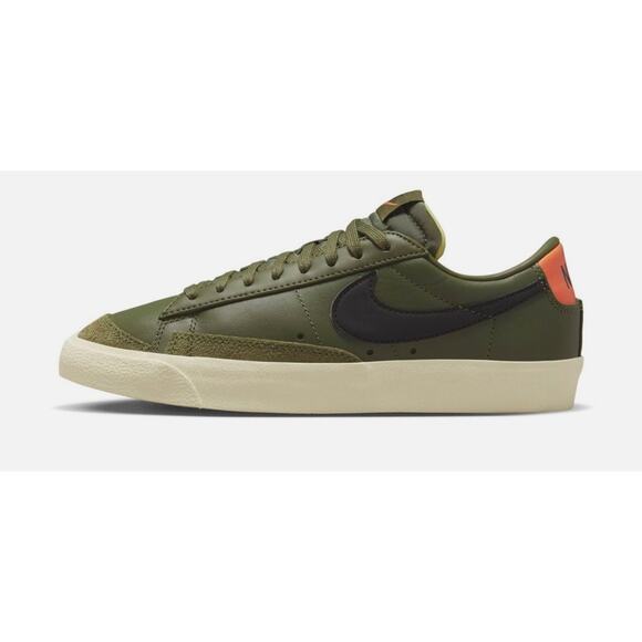 Women’s 12/10.5 Men’sNike BLAZER LOW 77 'MEDIUM OLIVE ORANGE” [DC4769-201] - Picture 2 of 5